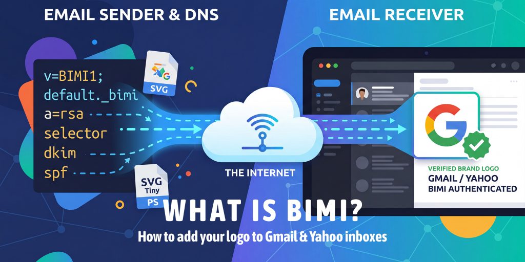 BIMI logo displayed in Gmail inbox showing verified brand
