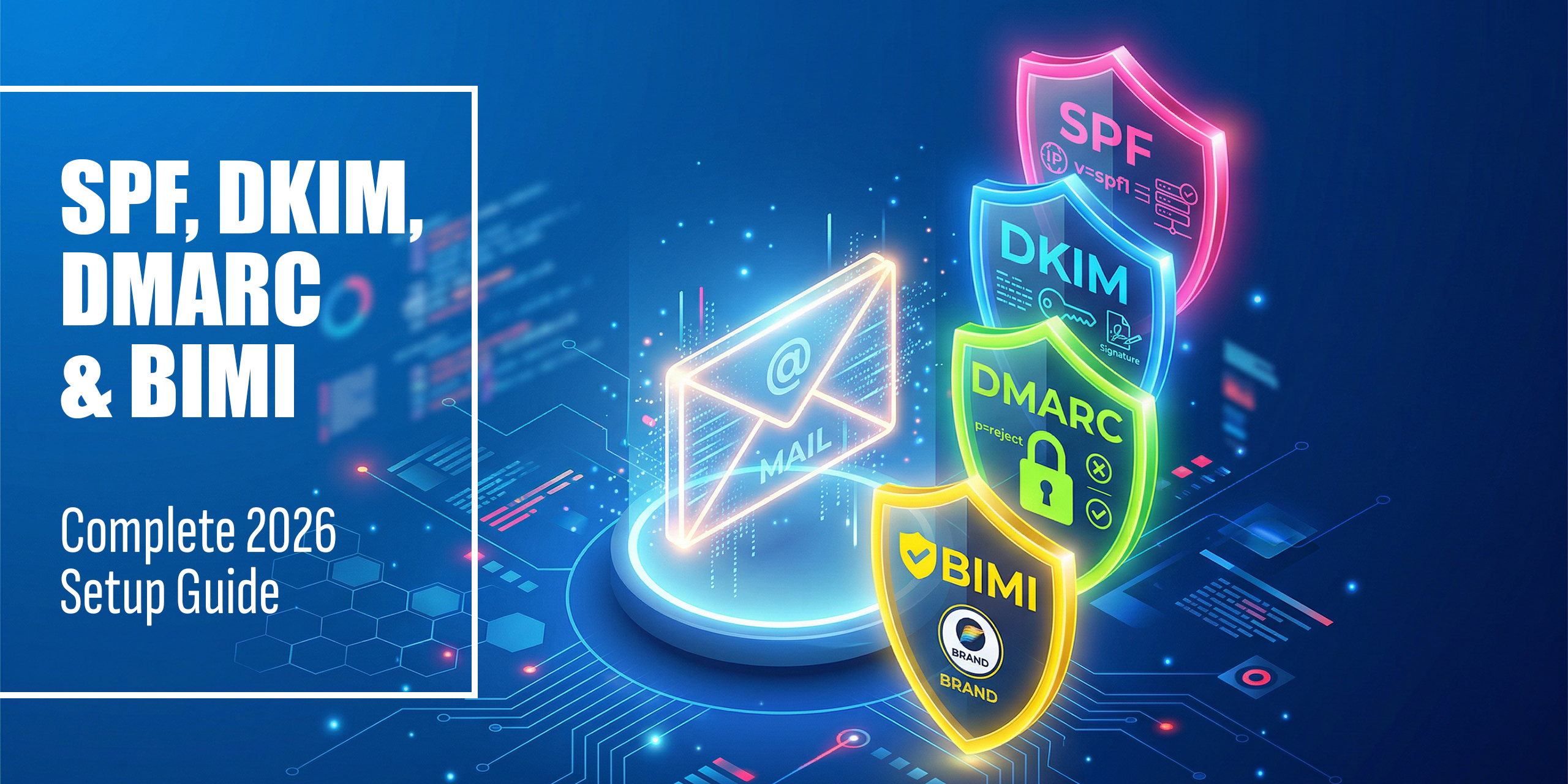 SPF, DKIM, DMARC, and BIMI email authentication workflow for 2026 inbox security