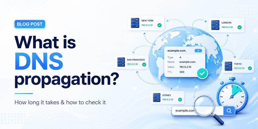 DNS propagation process explained with global DNS servers