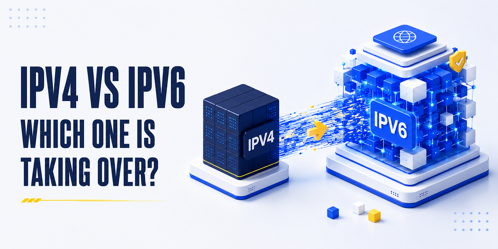 Comparison of IPv4 and IPv6 showing differences in address format, size, and structure in 2026